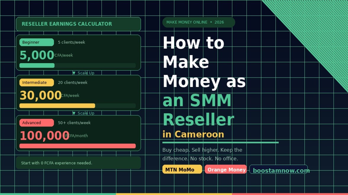 How to Make Money as an SMM Reseller in Cameroon with Boostam Now